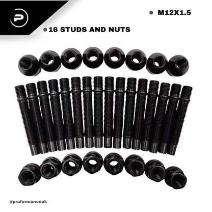 90mm STUD CONVERSION KIT M12X1.5 PACK OF 16 STUDS + NUTS FITS BMW E30